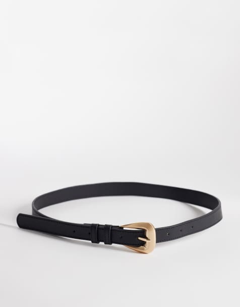 New Look large buckle belt in black - view 1