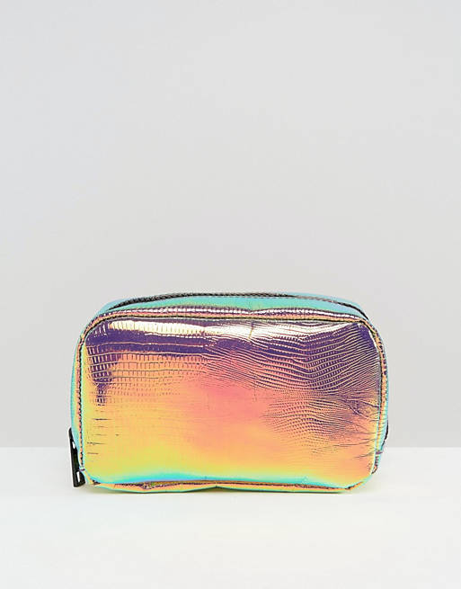 New Look Large Holographic Makeup Bag