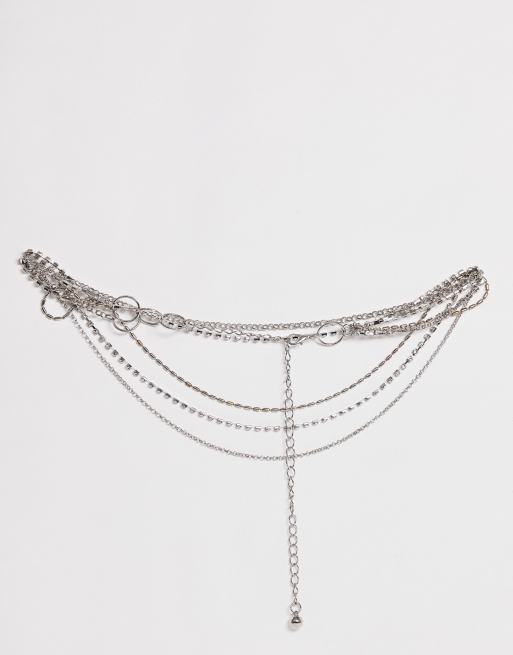 Rhinestone sales chain belt