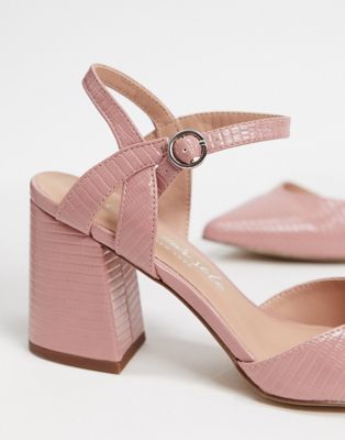 Details about   Womens Pointy Toe Slingbacks Mid Block Heel Buckle Strap Pump Sandals Lady Shoes 
