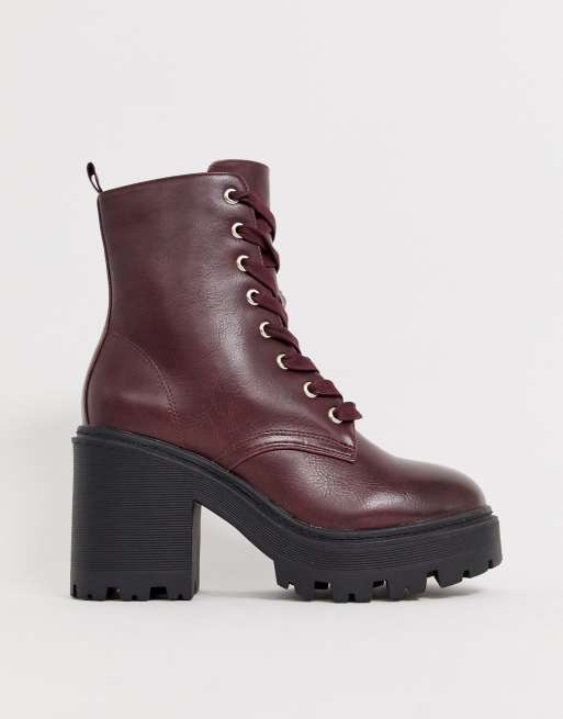 New look 2024 burgundy boots