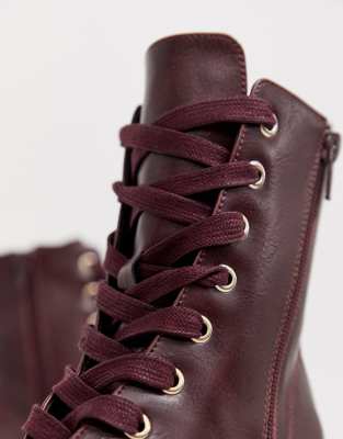 new look burgundy boots