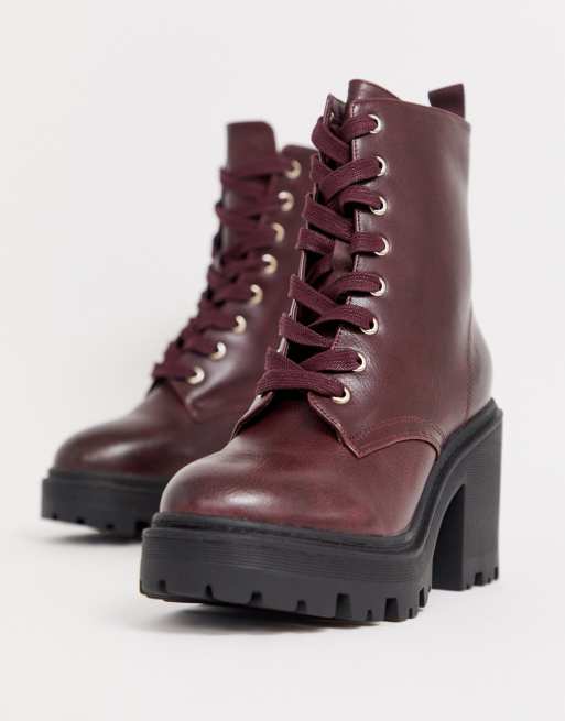 New look maroon boots online