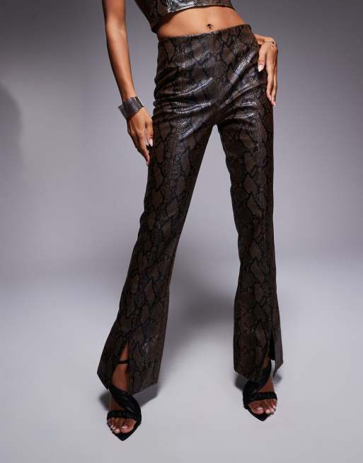 パンツ melt the lady petal snake wide pants melt the lady petal snake wide pants S（New look leather