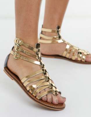 gold gladiator sandals