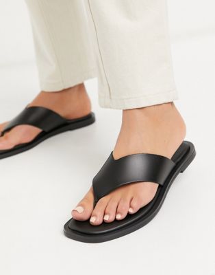 New Look leather toe thong flat sandal 