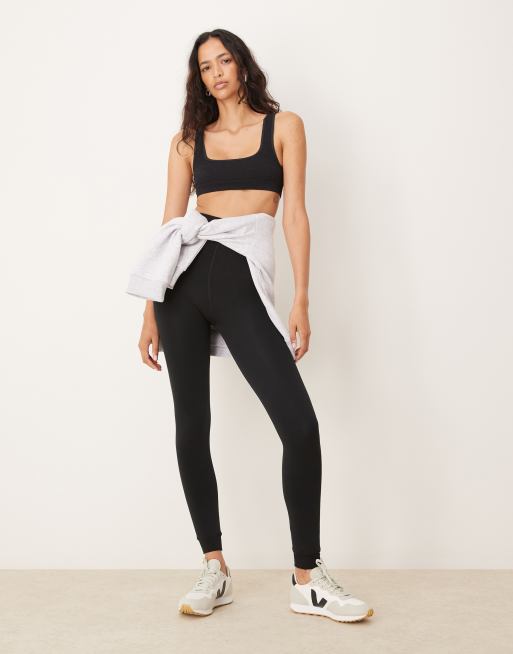 New Look - Legging met fleecevoering in zwart