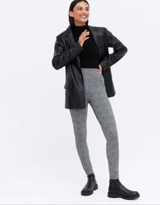 New Look - Leggings neri a quadri