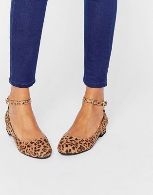 ankle strap animal print shoes