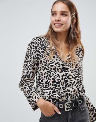 asos animal print top