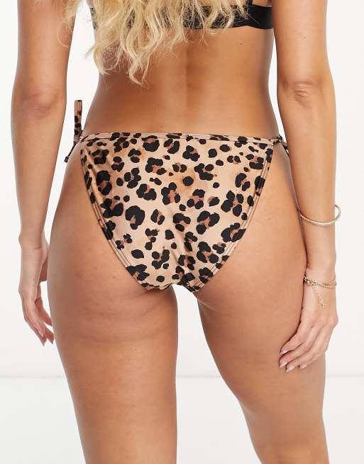 Leopard print swim store bottoms