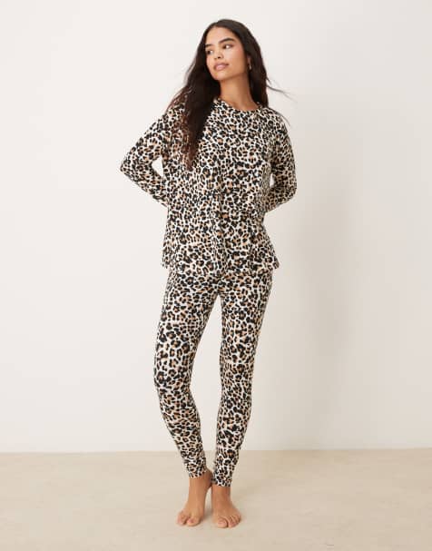 New Look – Leopardmönstrad, mjuk pyjamas - view 1