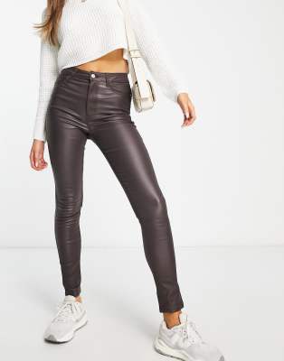 Skinny Flare Coated Jeans