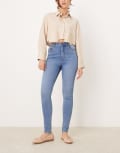[New Look] New Look lift and shape Jenna skinny jeans in blue 8 Mid blue