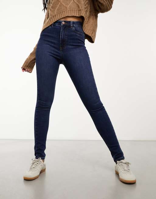 New Look lift and shape skinny jeans in dark blue, 4 of 5
