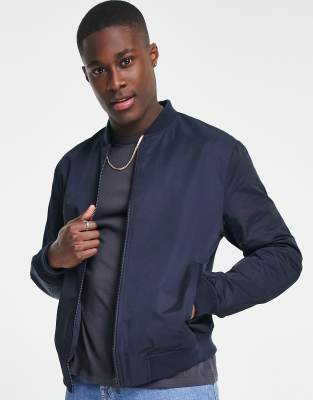 New Look lightweight bomber jacket in navy