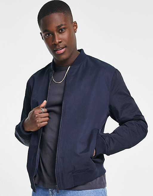 undefined | New Look lightweight bomber jacket in navy