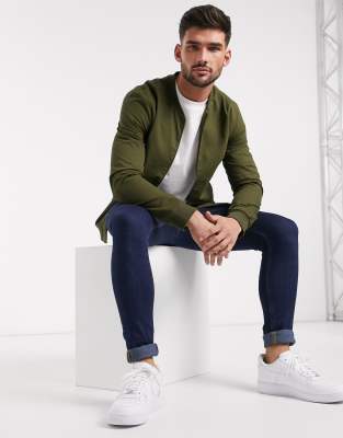 new look khaki bomber jacket