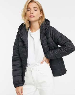 New Look lightweight puffer jacket in black | ASOS