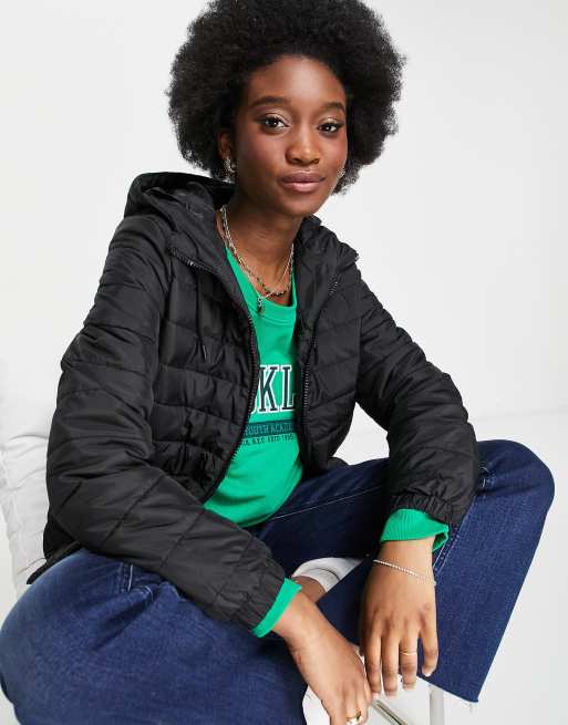 New Look lightweight puffer jacket in black