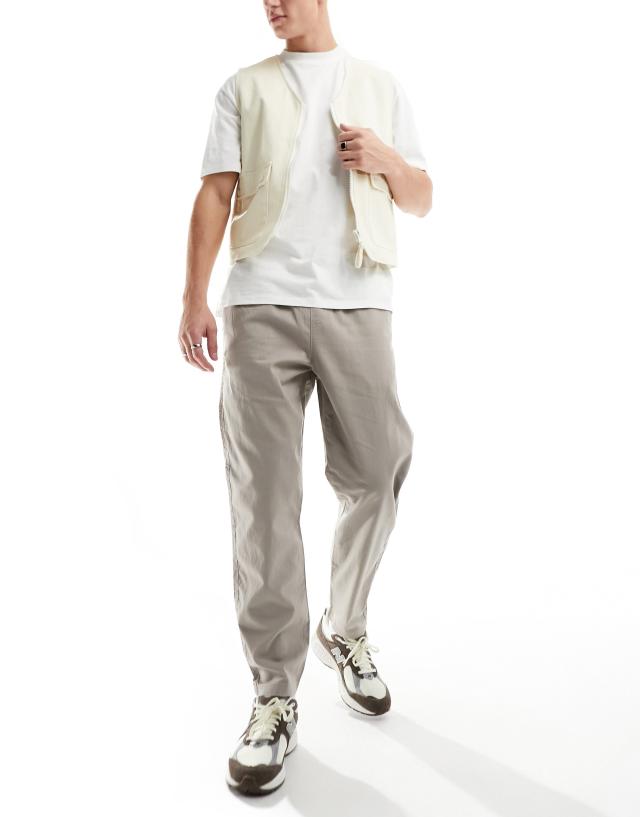 New Look - linen blend pull on trouser in light brown