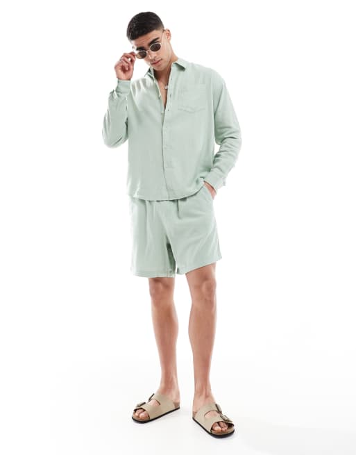 New Look linen-blend set in light green
