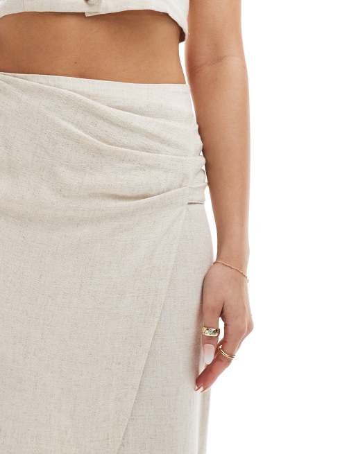Newlook wrap midi skirt sales