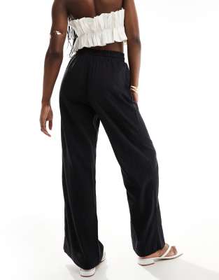 【Anyone more】Libe Black Pintuck Wide Pants Pintuck Wide Trousers – Estudio Niksen