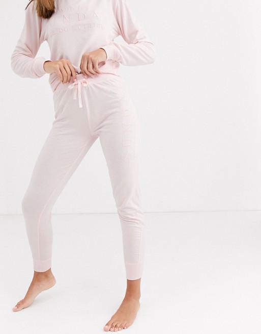 New Look Sunday sweat jogger in pink