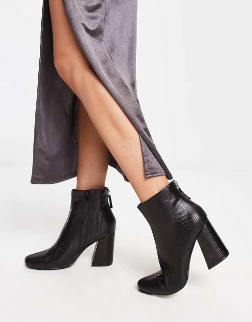 New look black stiletto ankle outlet boots