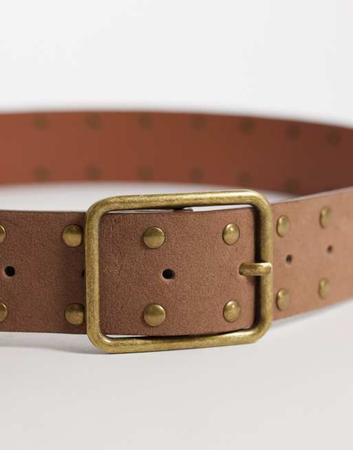 New Look – Ljusbrunt skärp med nitar, 2 av 3