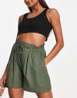 New Look – Lniane szorty w kolorze khaki
