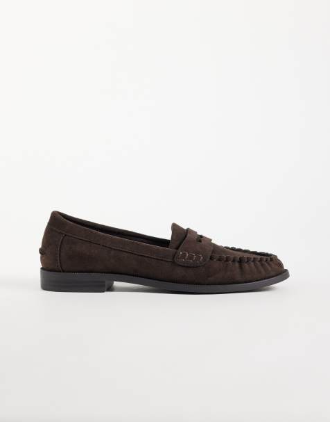 New Look loafer i imiteret ruskind i mørkebrun - view 1