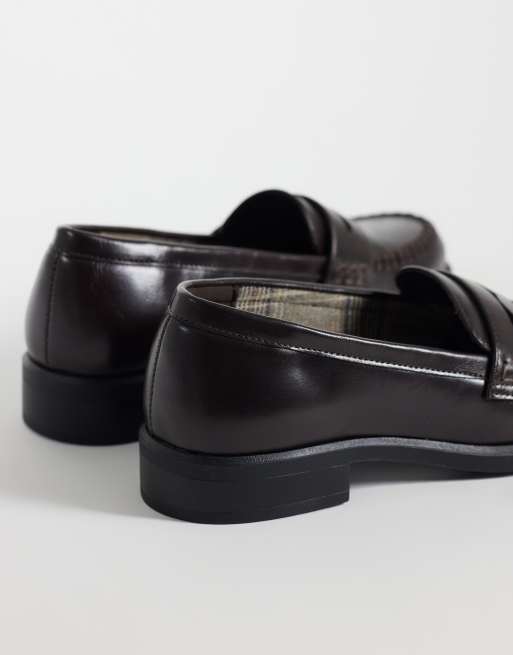 New Look loafer i mørkebrun imiteret læder, 3 af 4