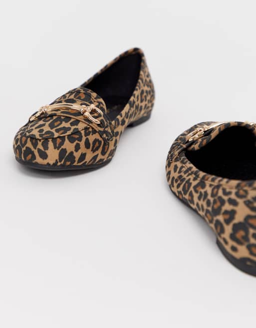 Leopard print best sale loafers new look