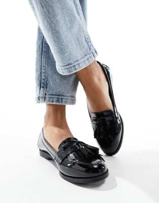 New Look - Loafer in Schwach mit Fransen-Schwarz