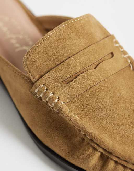 New Look - Loafer-muiltjes van imitatiesuède in lichtbruin, 3 van 4