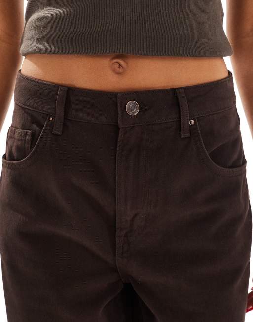 New Look long barrel jean in brown, 5 of 5