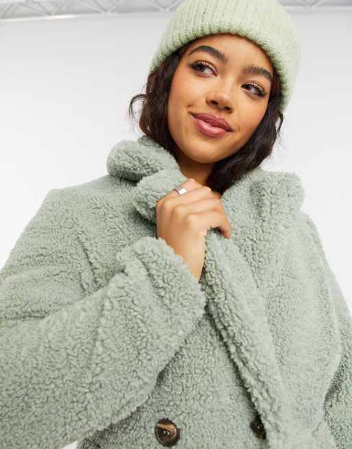 Asos teddy outlet coat womens