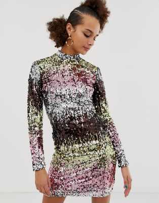 new look sequin bodycon dress