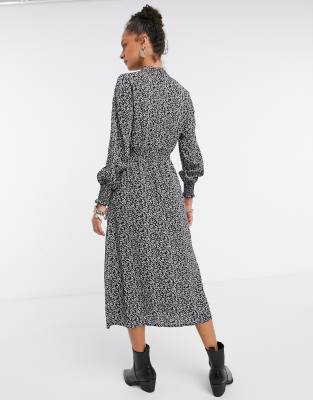 new look leaf print dress