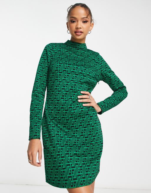 New look best sale green maxi dress