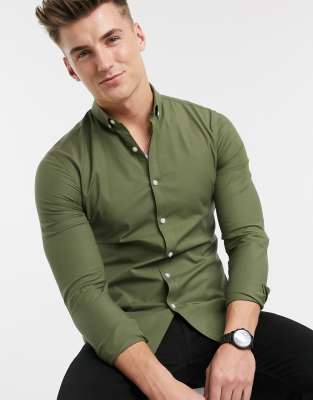 muscle fit button down shirts