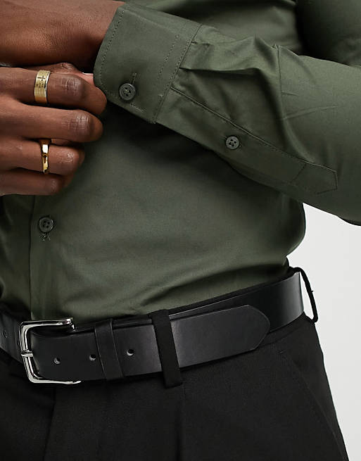 Slim-Fit Built-In Flex Banded-Collar Oxford Shirt for Men