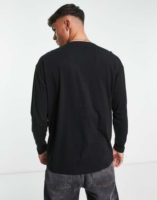 New Look long sleeve t-shirt in black