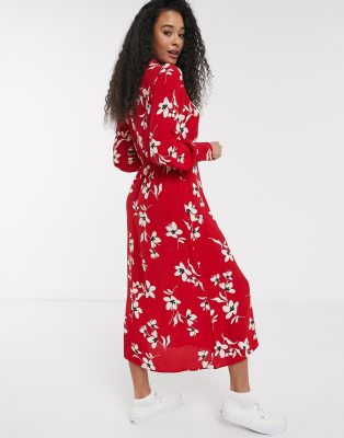 asos long sleeve floral dress