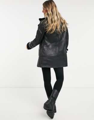 asos longline aviator coat