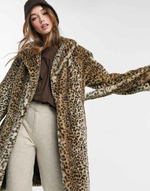 New look clearance animal print coat