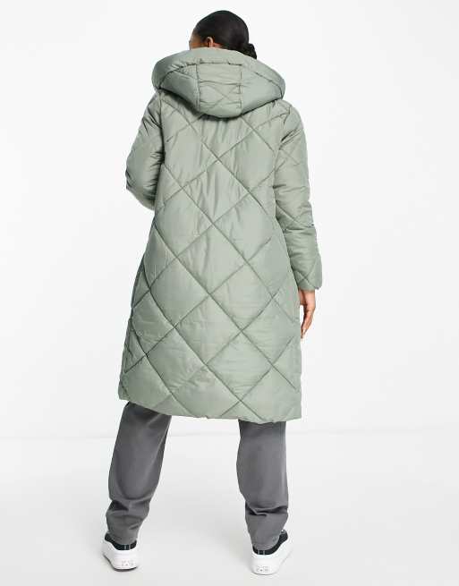 Quilted Padded Longline Coat