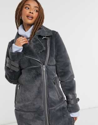 aviator jacket women grey